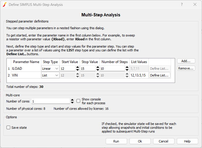 SIMPLIS Nested Multi-Step